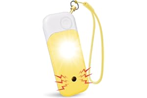 DYOAC Personal Safety Alarm for Women - 140dB Self Defense Keychains Siren Whistle with Sos LED Strobe Light Personal Emergency Security Safe Devices Key Chain Alarms in 5 Pop Colors - Yellow