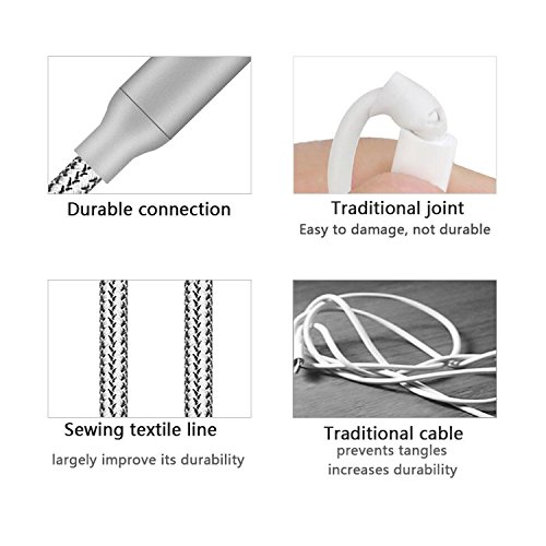 image for Ulimag Lightning Cable 5Pack 3FT 6FT 6FT 10FT 10FT Nylon Braided Certi