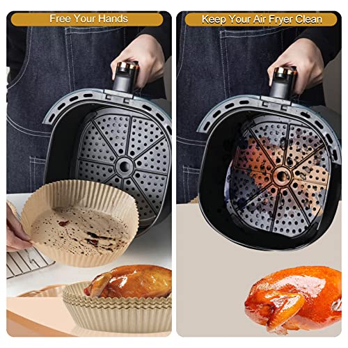 Lierhyt Air Fryer Disposable Paper Liner,6.3 inches Round Oven Paper,Greaseproof Paper for Oven