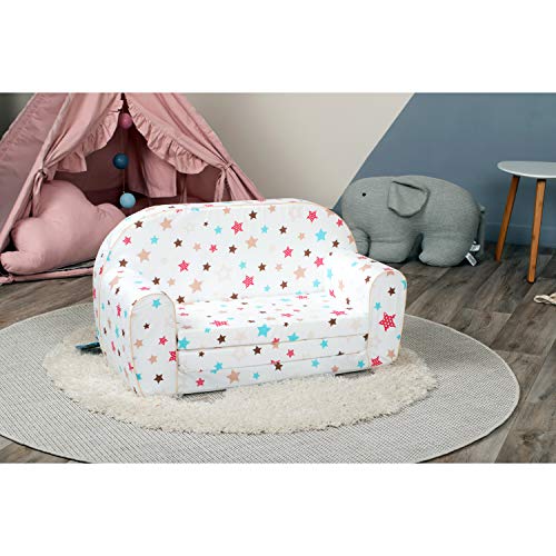 Delsit Toddler Couch & Kids Sofa European Made Children's 2 in 1 Flip