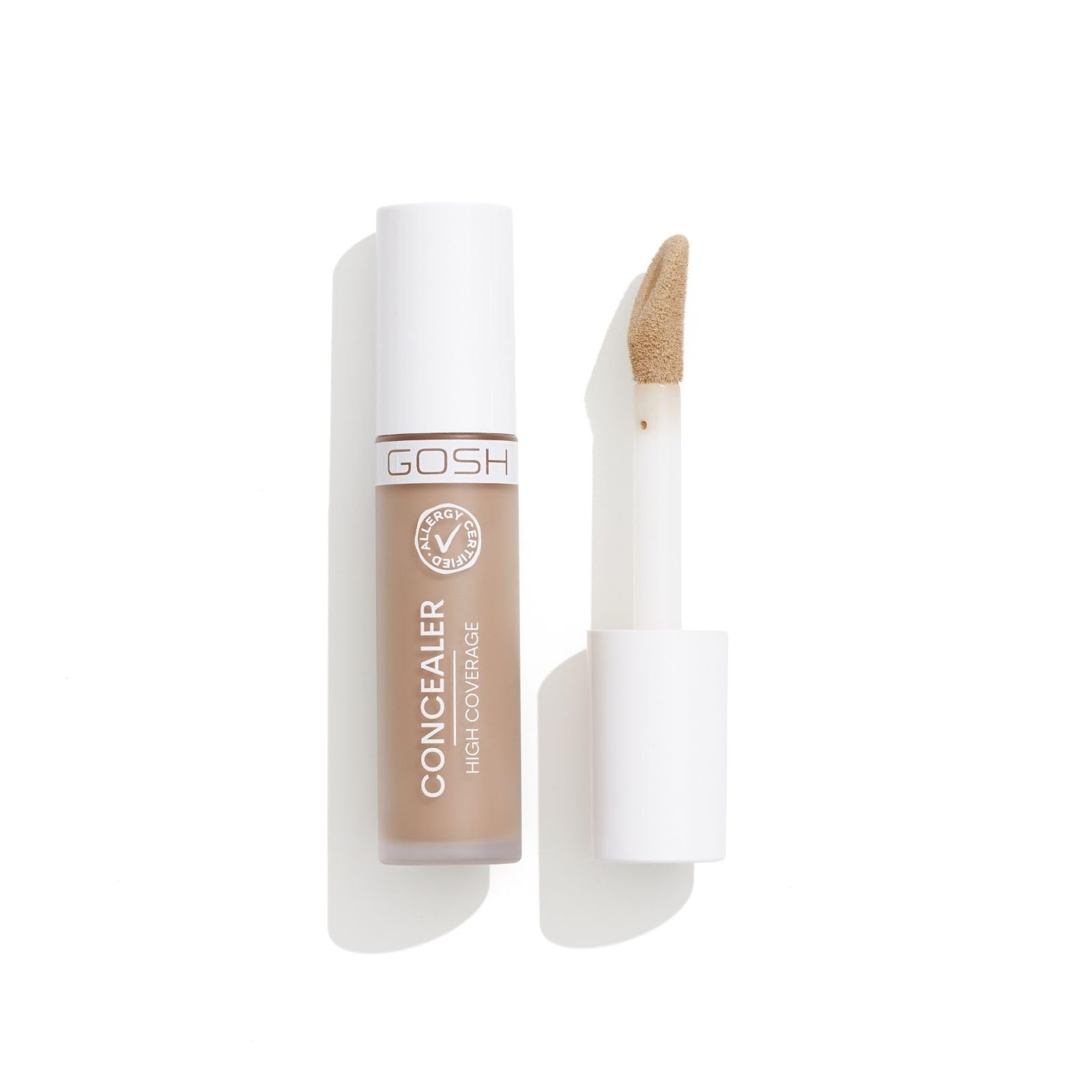 GOSH Concealer High Coverage 006 Honey I High coverage liquid concealer to cover dark circles, redness, blemishes and pimples for sensitive skin I Long-lasting, vegan and allergy-certified