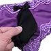 FEESHOW Men's Lace Bikini Briefs Sissy Pouch Underwear Hipster Crossdress Panties Purple Medium (Waistline 29.0-34.0