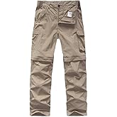 Kids' Cargo Pants, Boy's Casual Outdoor Quick Dry Waterproof Hiking Climbing Convertible Trousers #9016