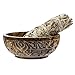 Soapstone Smudge Bowl Kit with 1 California White Sage Smudge Stick and 2 Palo Santo (Standard)