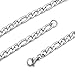 Monily 16-30 Inches Figaro Chain Necklace 4-8.5MM Stainless Steel Figaro Link Chain for Men Women