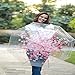 Dracarys Transparent Umbrella - Sakura Umbrella - Clear Cherry Umbrella - Flower Bubble Dome Shape Rain Umbrella - Half Automatic Umbrella for Girls Ladies and Kids – Dracarys (red)
