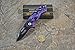 Tac-force Assisted Opening Camping Hunting Outdoor Black/purple Aluminum Handle Dragon Graphics Design A/o 3.5