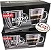 Bodum Bistro 5-Ounce Double Wall Glass, Espresso Coffee Cups Mugs - Clear (Set of 4 Glasses)