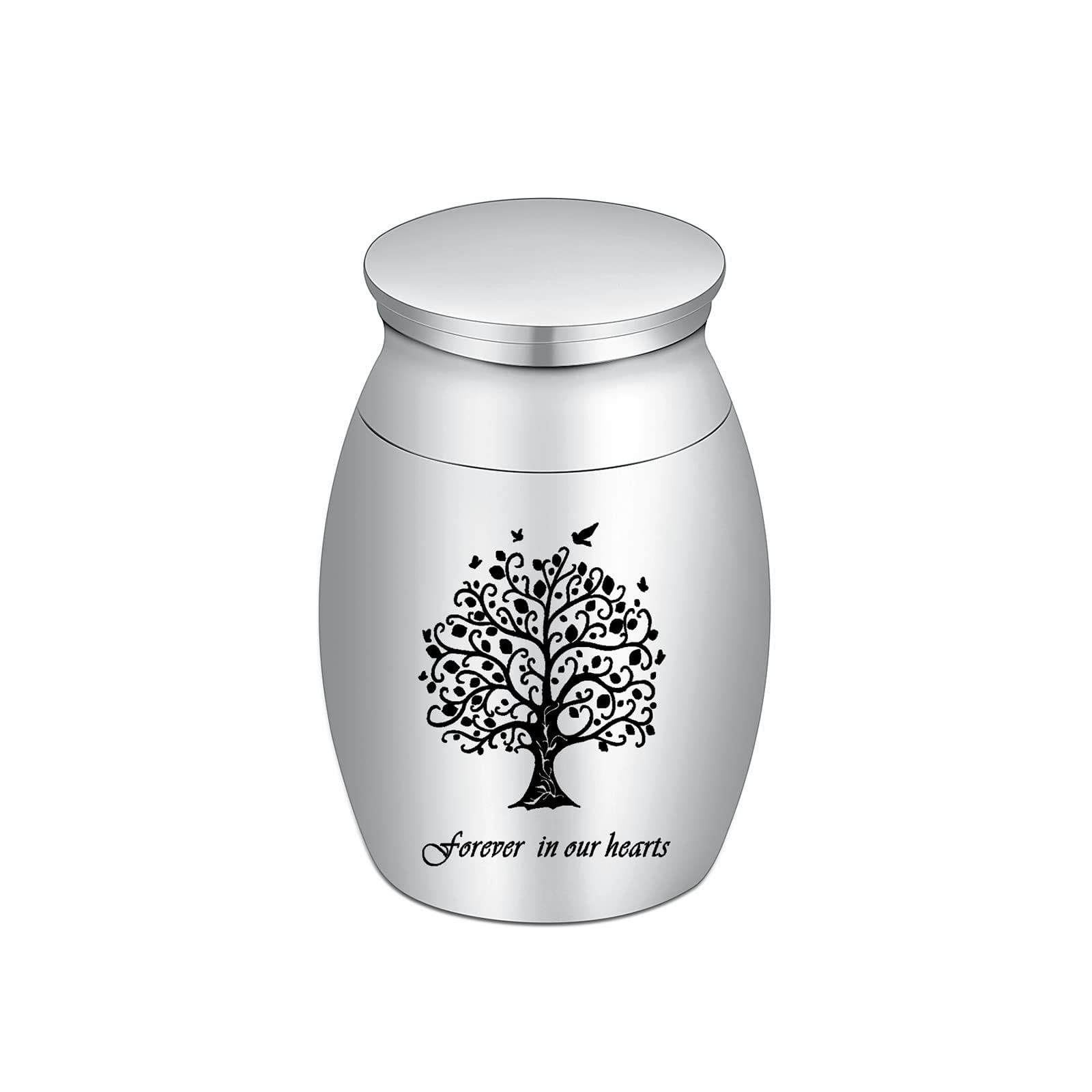 AIWENXI Tree of Life/Butterfly/Rose Flower/Wings/Heart Mini Urns for Ashes Stainless Steel Pet/Human Ash Small Urns cremation keepsakes for ashes