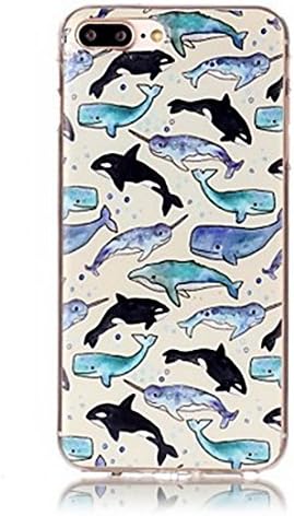 SecondDromi Many cute killer whales and narwhal patterns Soft (TPU) case for iPhone 7(4.7"),Multi-coloured