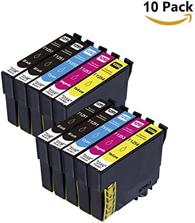 10 Pack YAZA Remanufactured Cartridge Replacement for 125XL 125 XL Ink Cartridge Compatible with Stylus NX125 NX127 NX130 NX230 NX420 NX530 NX625 WORKFORCE 320 323 325 520 Printers