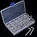 Kangnice 440Pcs M3 A2 Stainless Hex Head Socket Cap Screws Nuts Assortment Kit with Box