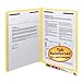 Smead End Tab Fastener File Folder, Shelf-Master® Reinforced Straight-Cut Tab, 2 Fasteners, Letter Size, Yellow, 50 per Box (25940)