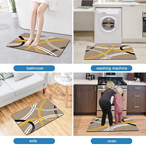 Artnice Mat for Standing Desk One Piece, Modern Abstract Design Anti Fatigue Mats for Kitchen Floor,Waterproof Memory Foam Kitchen Rugs,Cushioned Comfort Mat for Home & Office, 17.5\