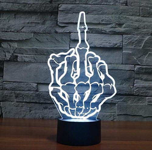 REDOI 3D luz Dedo Medio Toque Colorido LED Regalo Visual celebración