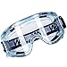 Holulo Clear Safety Goggle Splash & Impact Resistant Goggle Sand&Dust Over Glasses Eye Protector Wide-Vision Lab Safety Goggle