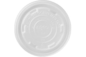Karat Earth KE-KDL90 8 oz Paper Food Containers Compostable Flat Lids (Pack of 1000)