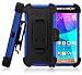 Galaxy S6 Case, MeKo® Shockproof Rugged Hybrid Samsung Galaxy S6 Case with Belt Clip Holster Kickstand and built-in screen protector (Blue)
