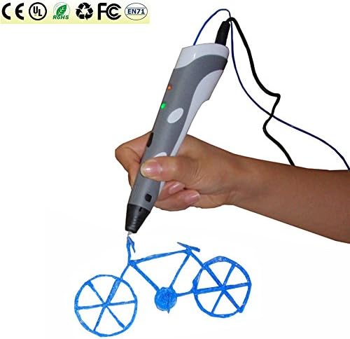 3D Printing Pen, 3D Drawing Pen with 5 FREE Multi-colored Filament Refills (Totally 95 ft)