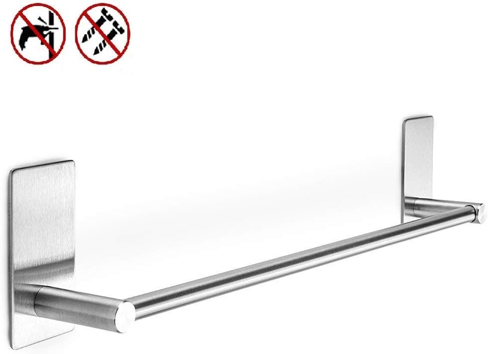 XIAJIA3M Self Adhesive Towel Bar,40 cm / 15.75 inches ,SUS304 Brushed