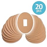 FixiC Dexcom Patches, Adhesive, Oval, Pre Cut Best Fixation for G4 G5, Tan Color, Pack of 20