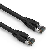 Cable Central LLC Black Cat 8 Ethernet Cable 2 Ft - 40 Gbps High Speed S/FTP Cat 8 Internet Cable for Router Modem - Professional Series Network Cord with 2000mhz - 2 Feet Ethernet Cable