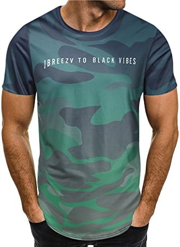 Men's T Shirts Graphic,PASHY Fashion Personality Camouflage Men's Casual Slim Short-sleeved Shirt Top Blouse
