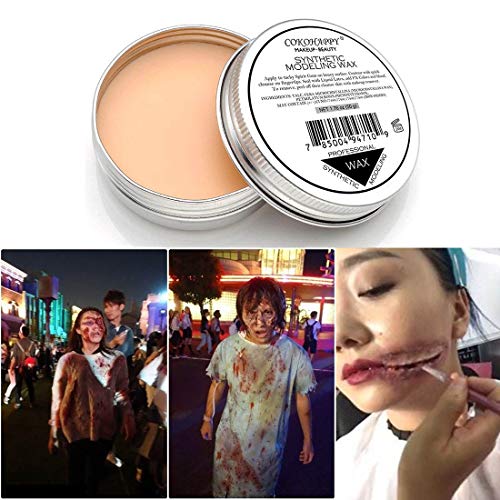 COKOHAPPY Halloween Party Stage Special Effects Wound Scar Nude Color Putty/Wax Fake Face Paint Fancy Cosplay Makeup (1.76oz) - Thumbnail 4