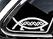 DNA Fish Darwin Sticker - Vinyl Decal (White)