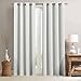 Vangao Room Darkening Curtains for Bedroom Living Room Light Grey Blackout Curtains 84 Inches Long Thermal Insulated Noise Reducing Window Treatment Panel Triple Weave Drape Grommet Top 1 Panel
