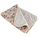 iNNEXT 2 Pack Puppy Blanket for Pet Cushion Small Dog Cat Bed Soft Warm Sleep Mat, Pet Dog Cat Puppy Kitten Soft Blanket Doggy Warm Bed Mat Paw Print