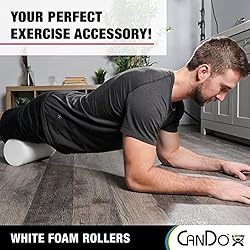CanDo White PE Foam Rollers for
