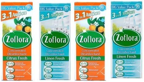 Zoflora Mixed pack 4 x 500ml Citrus & Linen