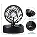 Desk USB Fan, Unique Mini Desk Oscillating Fan with Adjustable Switch, Super Quiet, 90 Degree Rotation&180 Levels Rotation, Perfect Small Personal Fan for Table & Outdoor with Strong Wind-Black