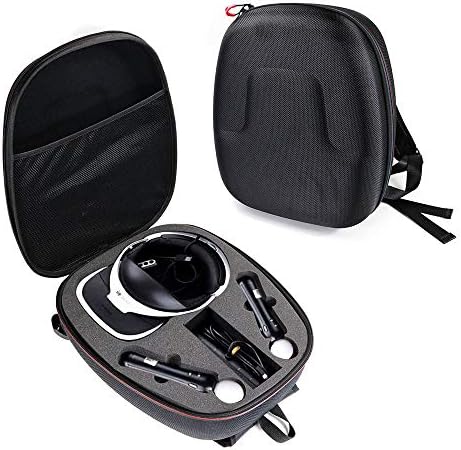 HissKong Hard Case for Sony Playstation VR PS4 PSVR, Playstation VR PSVR Headset and Accessories Carrying Case and Travel Bag Black Hard Carry Bag/Case/Cover with Shoulder Strap