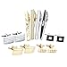 Jovivi 12pcs Stainless Steel Classic Cufflinks and Tie Clip Set for Shirts Wedding Business with Gift Box
