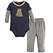 Hudson Baby Long Sleeve Boys Bodysuit & Pant, Bear, 3-6 Months