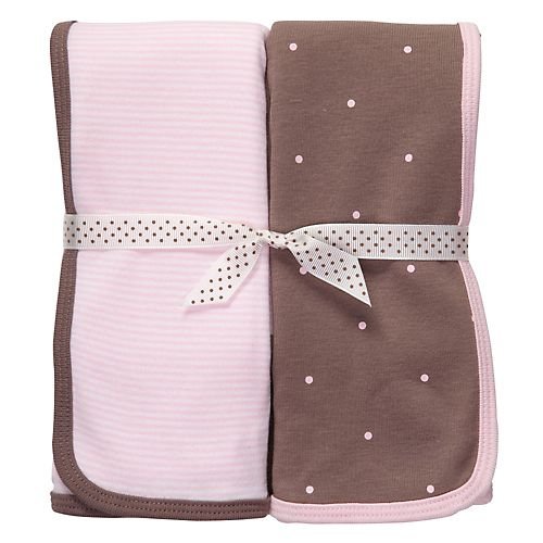 664454932777 - Carter's 2 Pk. Pink & Brown Swaddle Blankets | UPC Lookup