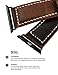 For Apple Watch Band 42mm, SHINACE Genuine Leather iWatch Replacement Wristband Bracelet Strap for iWatch Series 3/2/1 with Secure Metal Clasp Classic Buckle(Coffee Brown with Black Buckle)