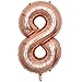 EASUTE 40inch Number 2018 Foil Balloons Graduation Balloons New Year Festival Party Decorations Graduation Event Anniversary Party Supplies (rose gold)