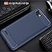 LG Q6 Case, LG G6+ Case, LG Q6 Plus Case - Suensan TPU Shock Absorption Technology Raised Bezels Protective Case Cover for LG Q6 Mini (TPU Blue)