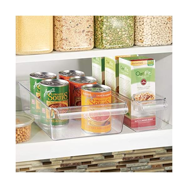 iDesign-58930-Plastic-Kitchen-Organiser-Small-Fridge-Storage-Bin-Made-of-Durable-Plastic-Practical-Cupboard-Storage-Box-for-Condiments-and-Food-Storage-Clear iDesign 58930 Plastic Kitchen Organiser, Small Fridge Storage Bin Made of Durable Plastic, Practical Cupboard Storage…