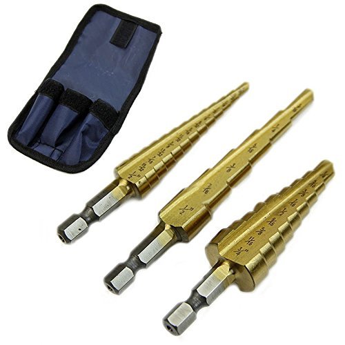 Titanium Step Drill Bit Set Unibit Reamer Reaming Bits Sheet Metal