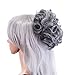 SWACC Short Messy Curly Dish Hair Bun Extension Easy Stretch hair Combs Clip in Ponytail Extension Scrunchie Chignon Tray Ponytail Hairpieces (Grey)thumb 3