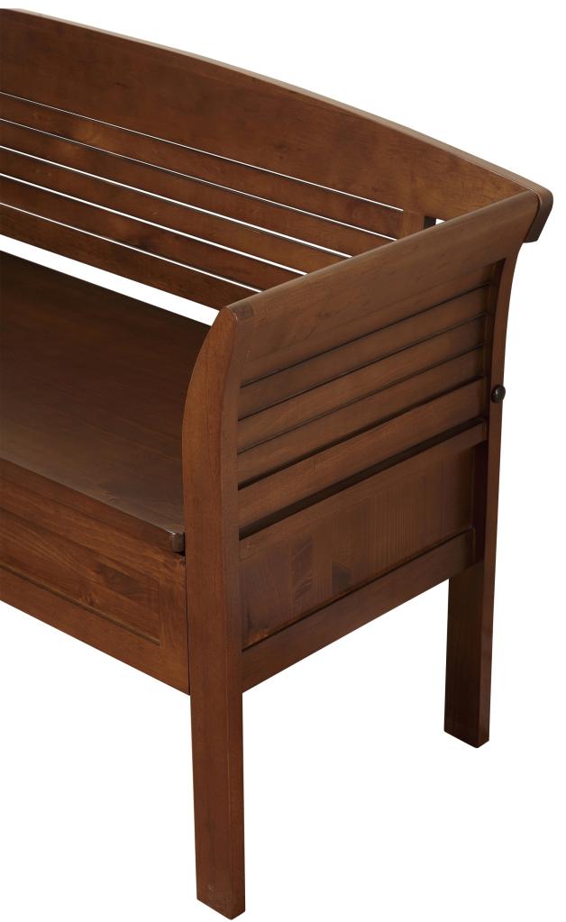 Simpli Home Arlington Solid Wood Entryway Storage Bench, Medium Rustic