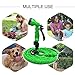 Garden Hose, Water Hose, 25/50FT Expandable Garden Water Hose, Double Latex Core - Extra Strength Fabric Protection - 7 Functions Spray Nozzle, Collapsible Hose for Flowers and Plants (25FT, Green)