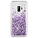 Caka Galaxy S9 Case, Galaxy S9 Glitter Case Liquid Series Luxury Fashion Bling Flowing Liquid Floating Sparkle Glitter Soft TPU Case for Samsung Galaxy S9 (Purple)