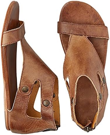 Freashine Women's Summer Sandals Open Toe Casual Flat Beach Slipper
