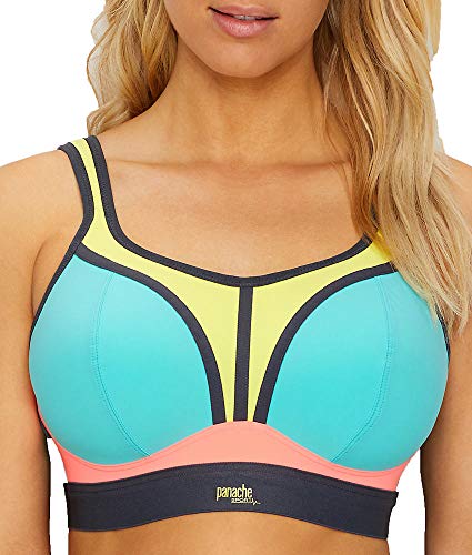 Panache Medium Impact Wire-Free Sports Bra, 34G, Aqua Multi