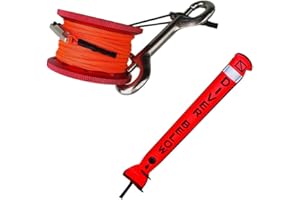Tachiuwa Scuba Diving SMB Safety Sausage Surface Marker Buoy with Dive Reel